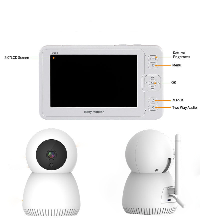 מוניטור לתינוק עם מסך 5 אינץ' ואיכות 1080P