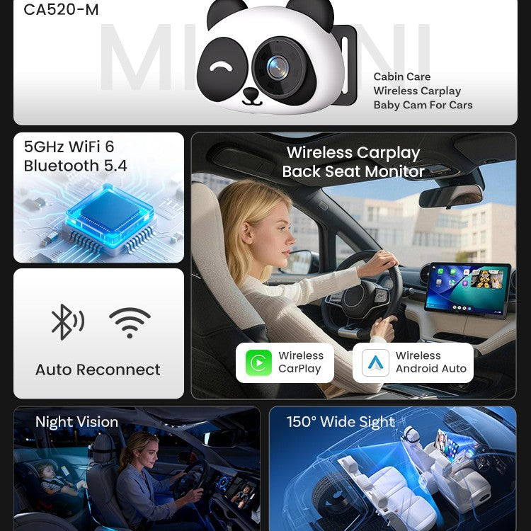 מצלמת ניטור אלחוטית לתינוק עם CarPlay