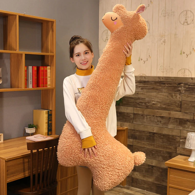 בובת אלפקה רכה גדולה כרית חיבוק מפנקת לילדים