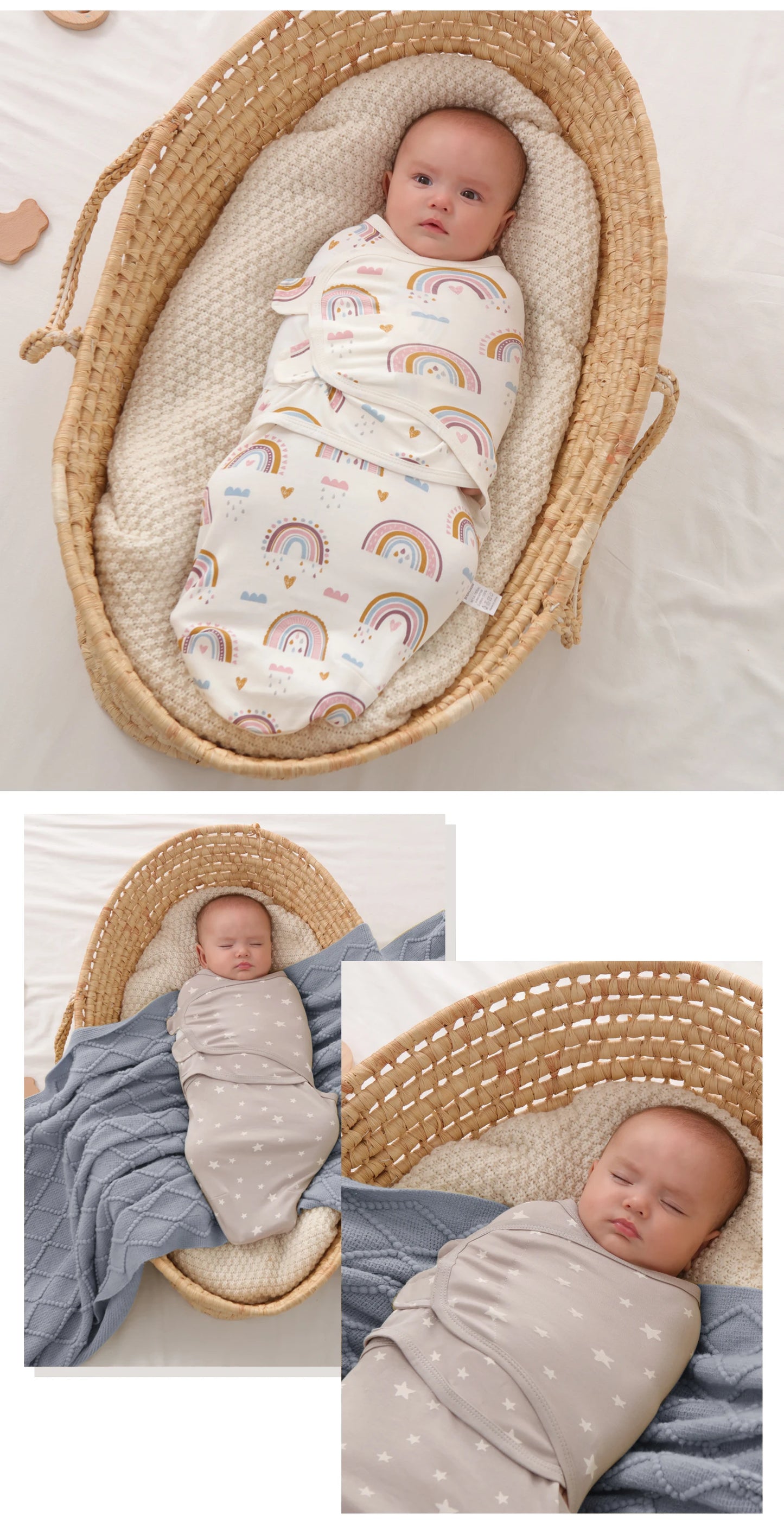 Lightweight Summer Cotton Newborn Swaddle Sleeping Bag