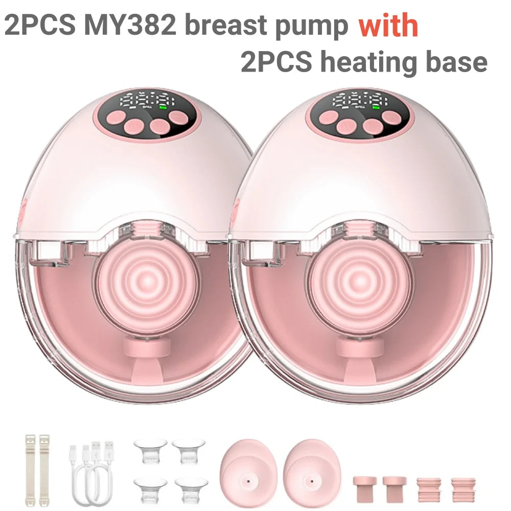 Wearable Hands-Free Electric Breast Pump with Heating Sterilizing Lid