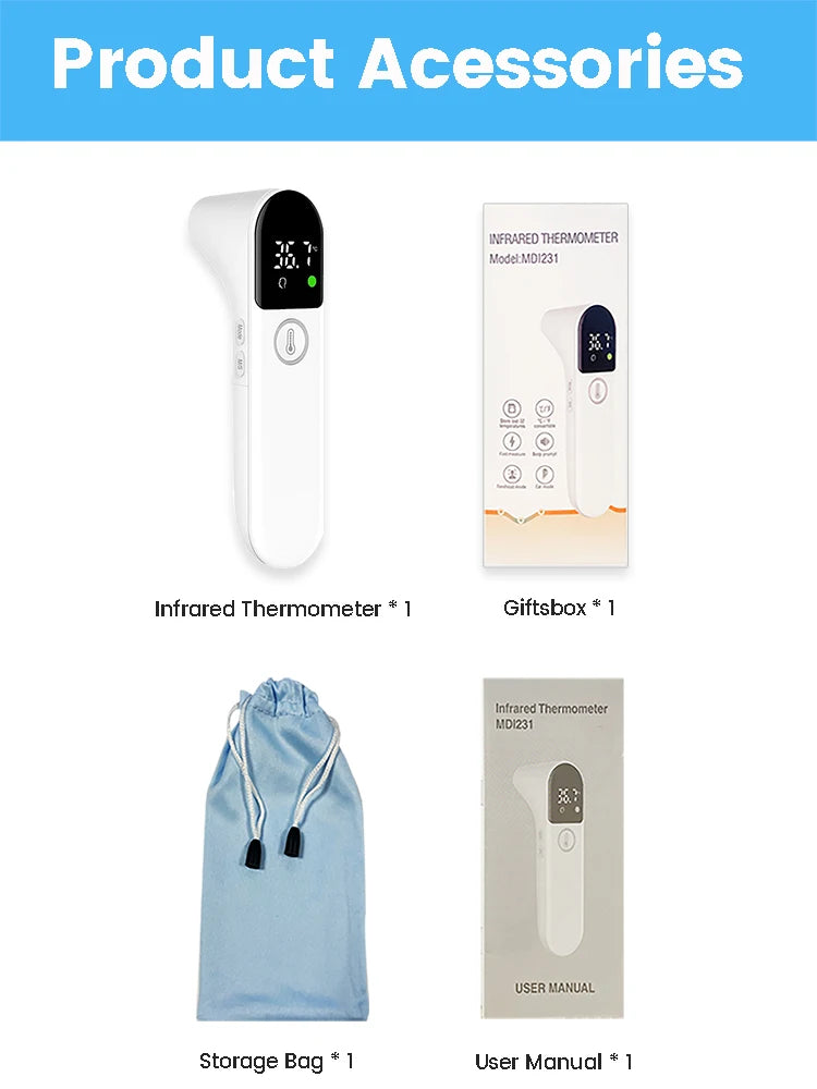 מדחום אינפרא אדום דיגיטלי ללא מגע למדידת חום