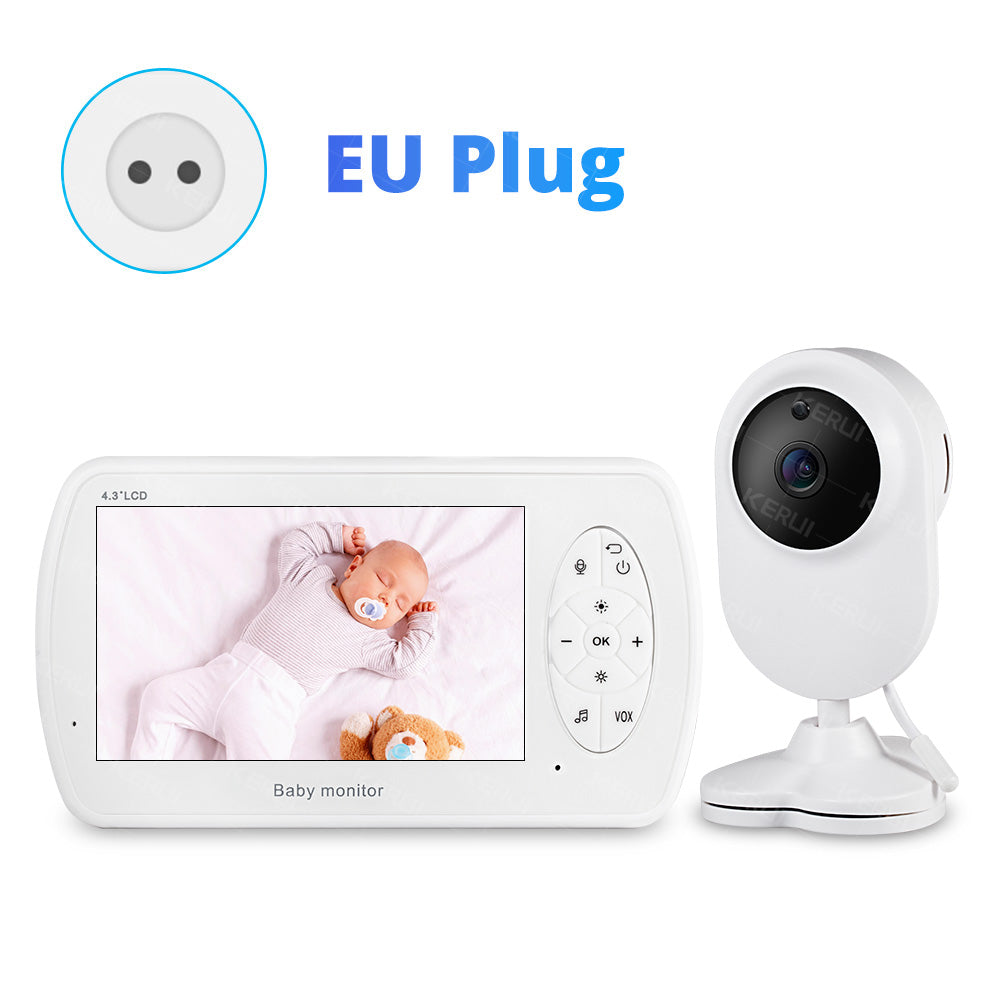 מוניטור וידאו לתינוק עם מסך 4.3 אינץ' ומצלמת HD