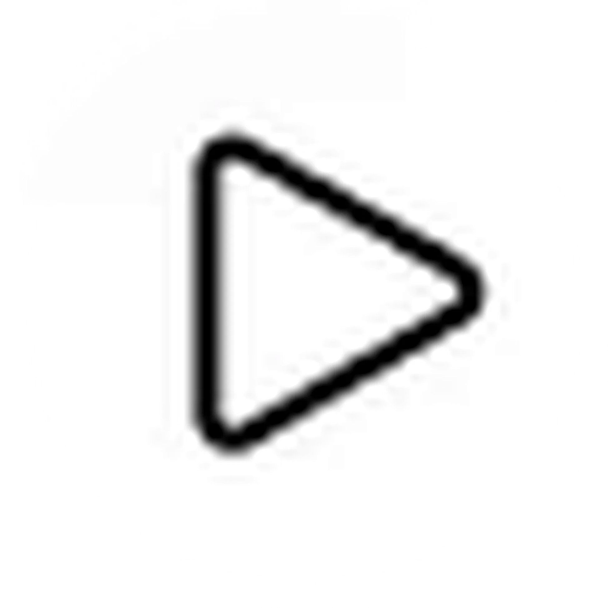 A black play button icon on a white background.