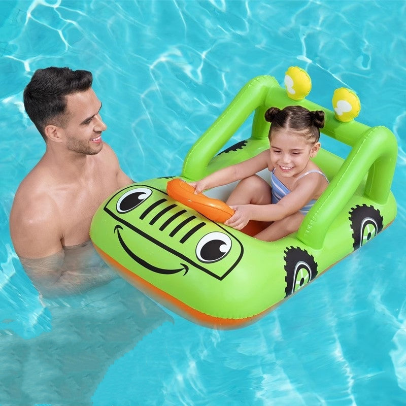 סירת צעצוע מתנפחת לילדים עם גגון להגנה מהשמש