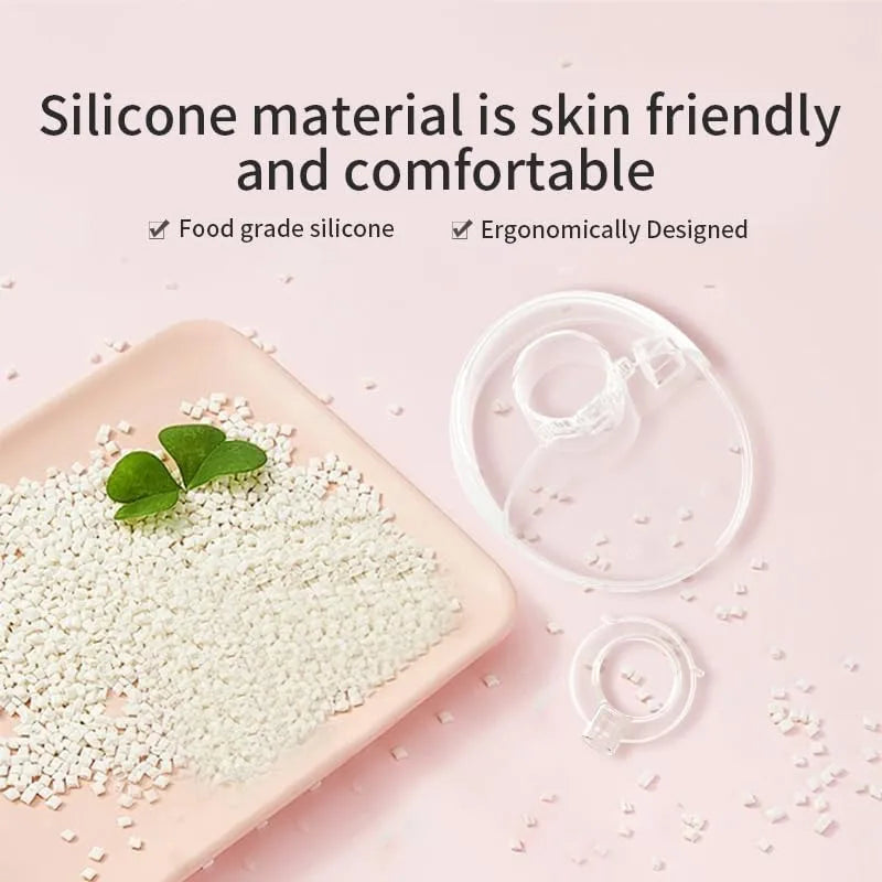 Food-grade silicone breast pump parts, skin-friendly and ergonomically designed for comfort.