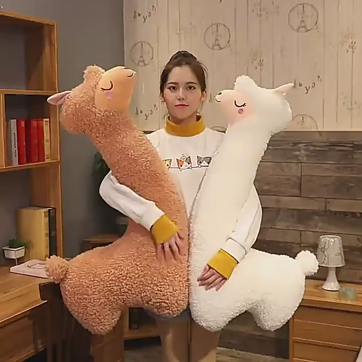 בובת אלפקה רכה גדולה כרית חיבוק מפנקת לילדים