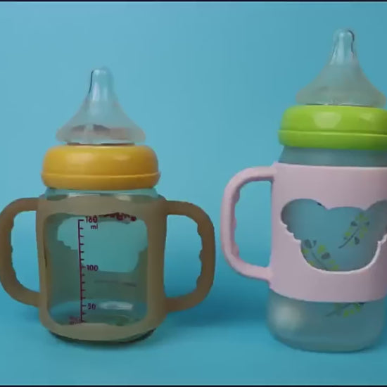 ידית סיליקון רכה לבקבוק תינוק גמישה ונוחה לאחיזה