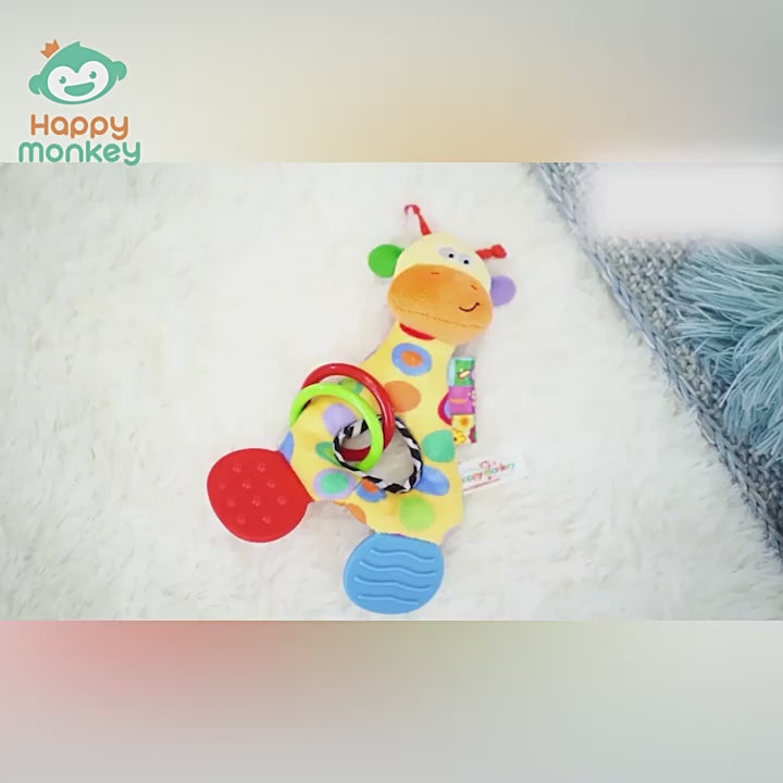 בובת נשכן רעשן רך לתינוק - דמויות חיות קטיפה